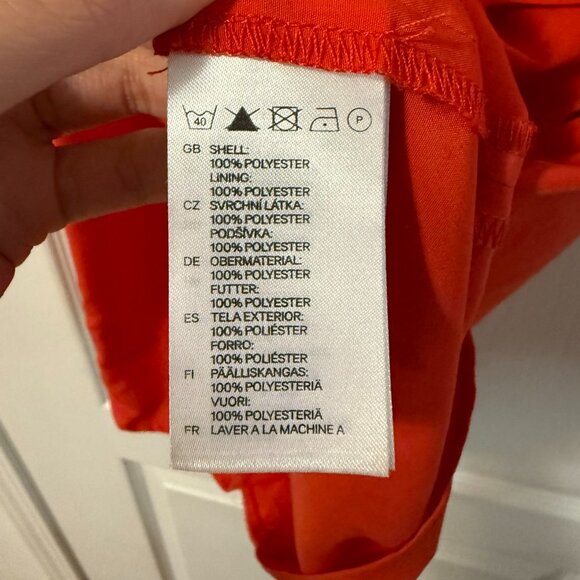 ⭐️$5, spend over $20 - H&M Red-Orange Ruffle Tiered Sleeveless Dress - Picture 8 of 14